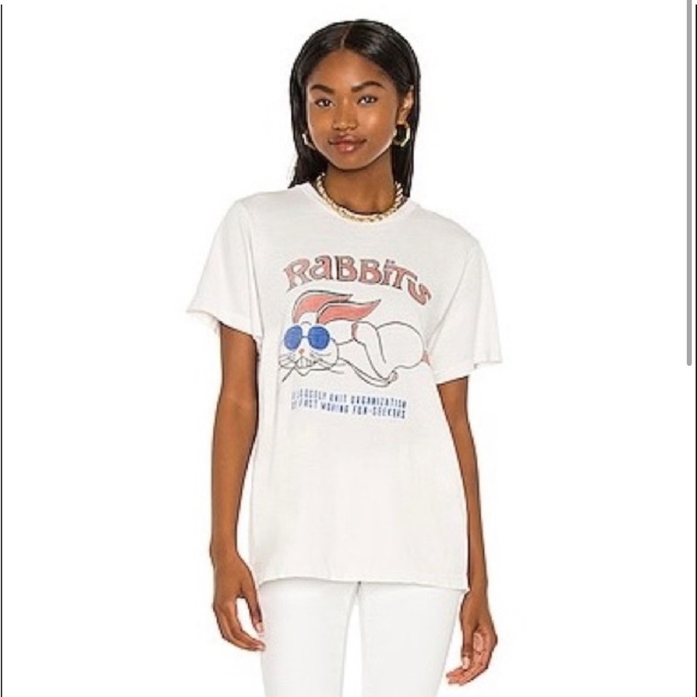 SIXTHREESEVEN Vintage Graphic Tee in Rabbits Size S